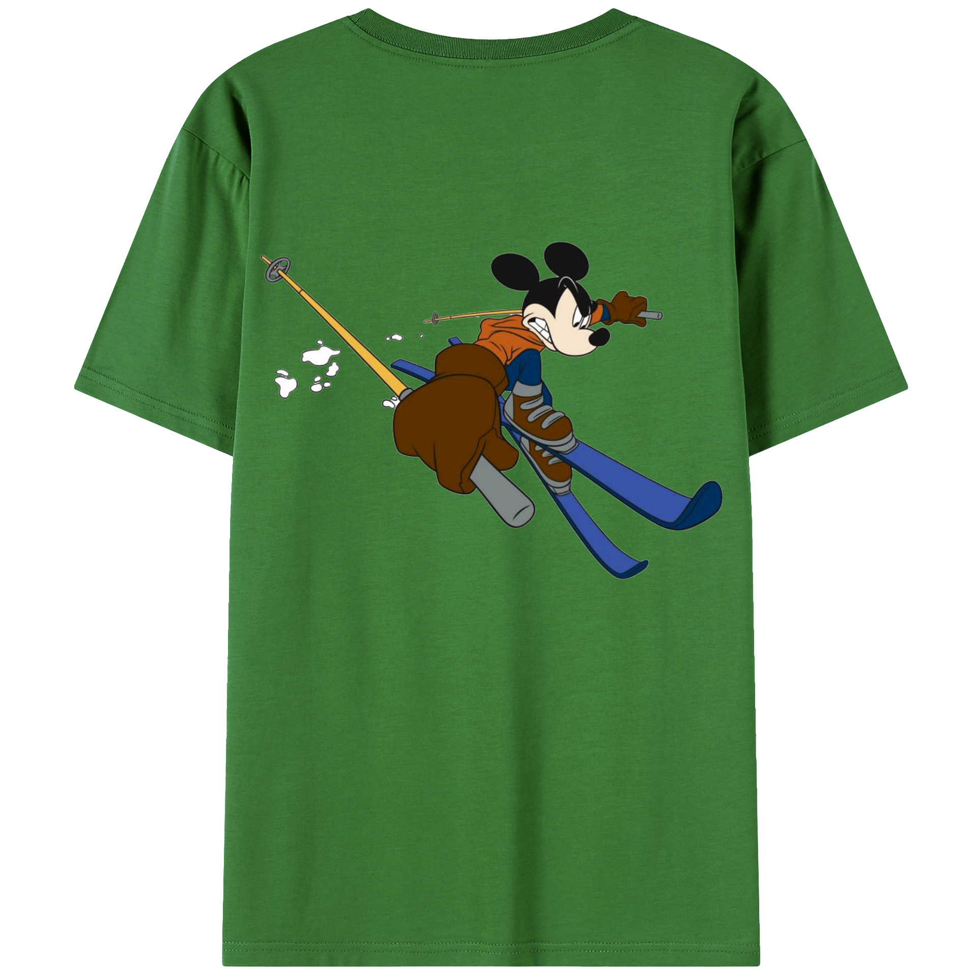 （画像用） ミッキーマウス Mickey Mouse レディース半袖Tシャツ(バックプリント)
